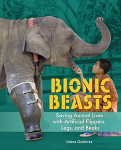 Cover Art for Bionic Beasts: Saving Animal Lives with Artificial Flippers, Legs, and Beaks